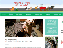 Tablet Screenshot of parade-of-pets.com